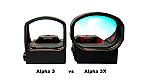 Comparison Alpha 3 vs Alpha 3X Optical Sight Large Window